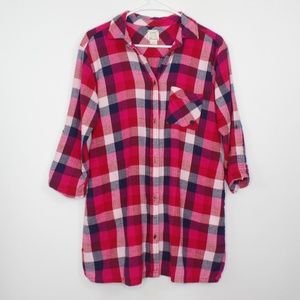 LUCKY BRAND Flannel Tunic Top